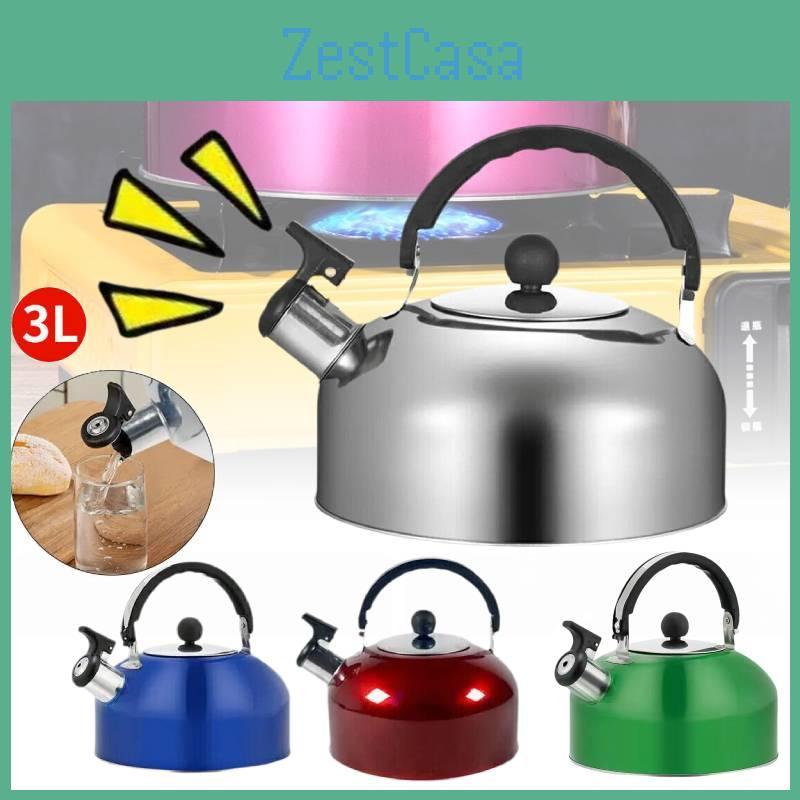 3l Whistling Kettle Tea Stove Gas Camping Stainless Steel Teapot Kettle Water