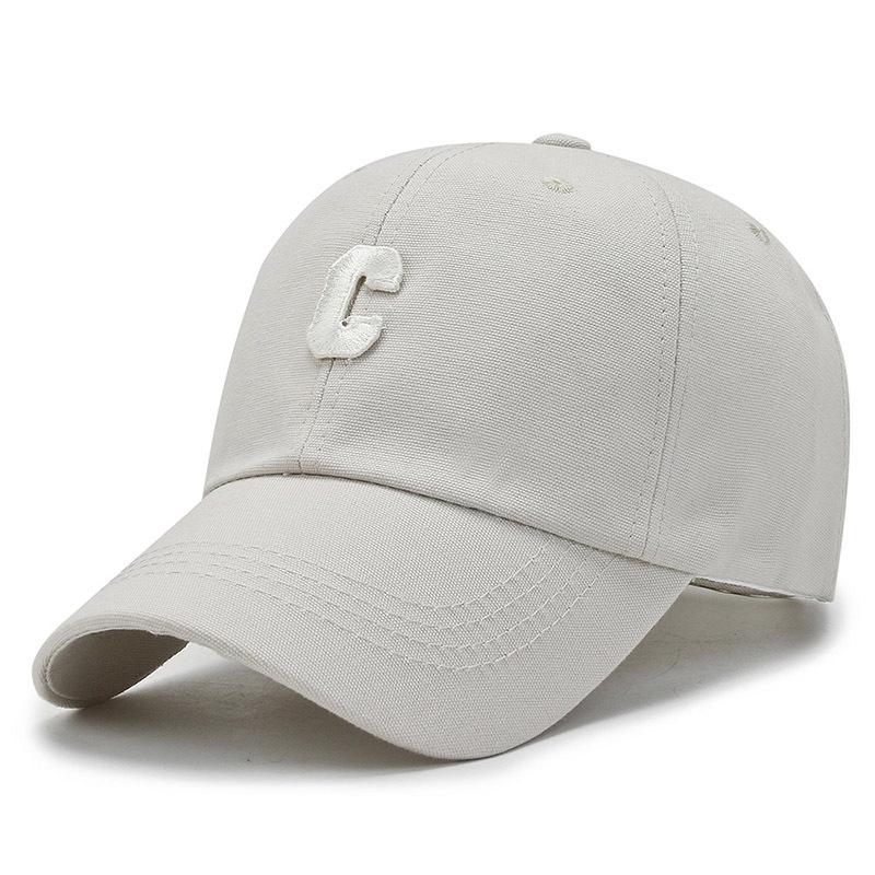 

Outdoor leisure travel cap men s and women s baseball cap versatile patch letter cap sunshade age-reducing couple hat Adjustable бежевый
