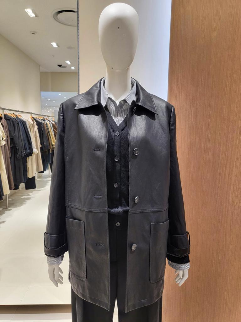 Basic Faux Leather Midi Jacket NJL5WM903