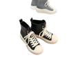 Sheepskin Version~ Thick Sole Design Sense Simple Invisible Height Increase Casual Shoes Women's New Lace-up Round Head High-top Shoes