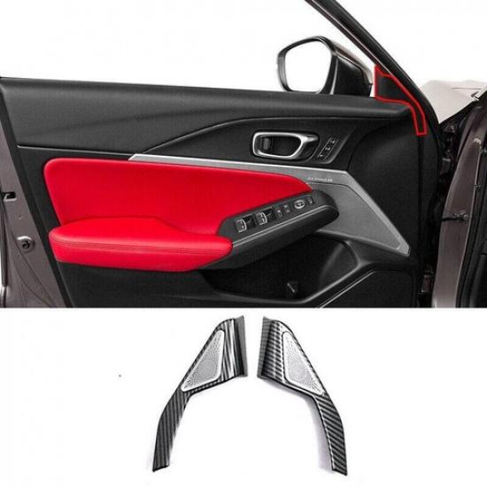 For Acura Integra -2024 Carbon Fiber Style A Pillar Speaker Frame Cover 2pcs
