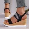 Summer Lightweight Platform Sandals Plus Size Color Blocking Sole Durable Casual Commuter Shoes for Women Export Quality