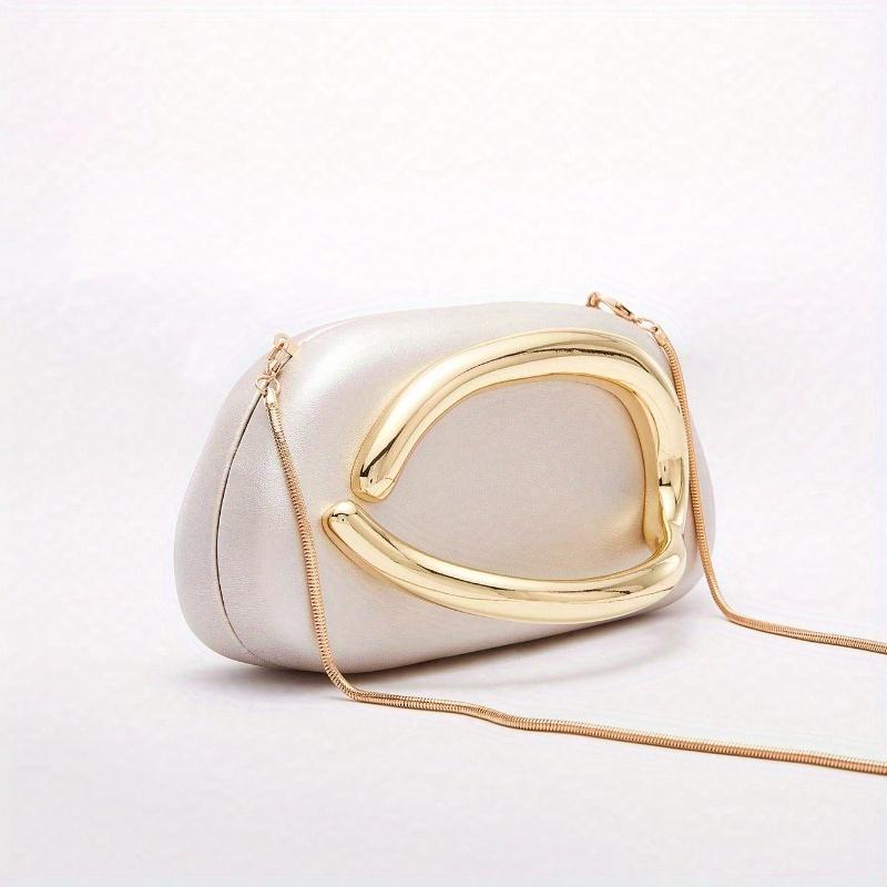 White Acrylic Leather Clutch - Ideal for Valentine's Day, Comfortable and Fashionable, Fashion Handbag, Personalized Gift Option, Elegant Prom Bag
