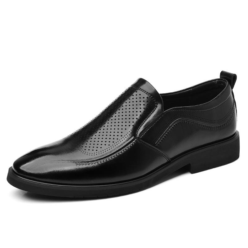 Men's Shoes Spring 2025 Breathable One Pedal Foot Cover Men's Commuter Work Shoes Business Dress Leather Shoes One Generation