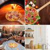 Pizza Turning small Pizza Peel Paddle Short round Tool Non Slip wooden Handle 7 inch Perforated Pizza Shovel Aluminum