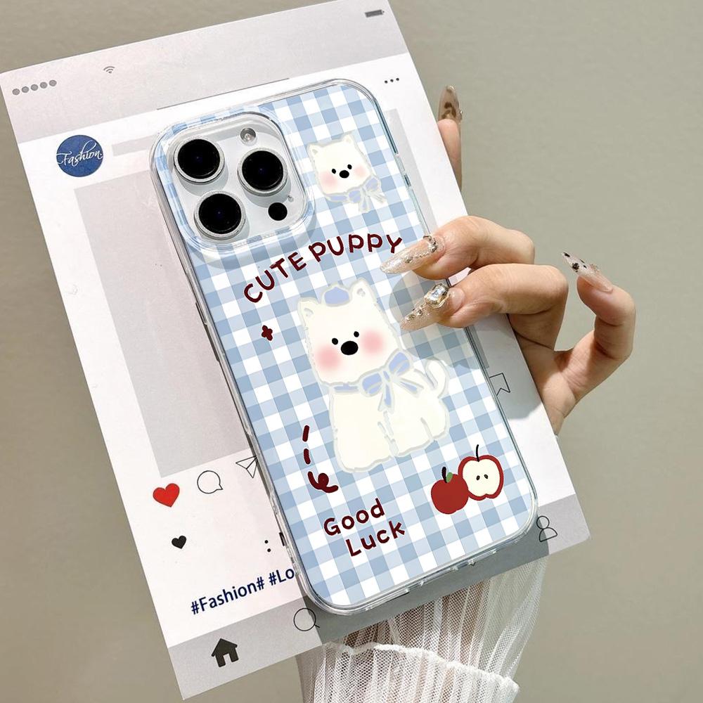 Painted Phone Case for iPhone 12 13 15 16 iPhone 16 12 13 14 15 Pro  14 15 16 Pro Max Coverage Shockproof Anti-Fingerprint Fresh Style Protective Case