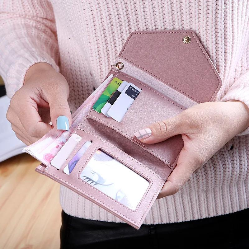 Fashion Short Women Wallets PU Leather Women Luxury Tassels Wallet Hasp Small Wallet Trend Coin Purse Ladies Card Holder Pouch