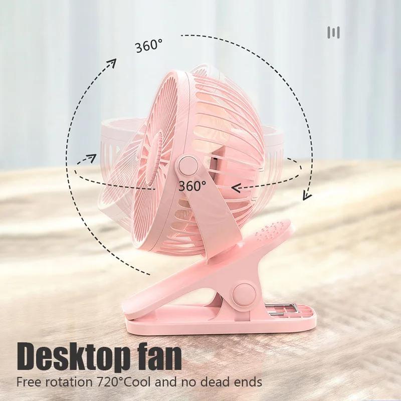 USB Mini Wind Power Handheld Clip Fan Convenient And Ultra-quiet Fan High Quality Portable Student Cute Small Cooling Ventilador
