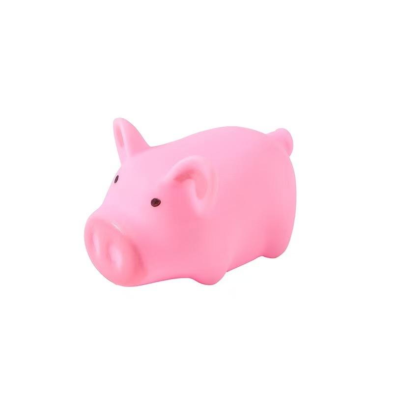 

1Pc Pink Pig Squeaky Squishy Toy – Cute Stress Ball with Sound, Funny Decompression Fidget for Kids, Anxiety Relief Gift светло-серый