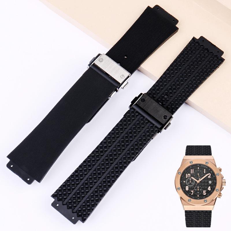 Cinturino in Gomma 25*19mm Per HUBLOT BIG BANG Silicone 17x25mm Impermeabile Cinturino da Uomo con Chiusura a Farfalla Strumento Cinturino Bracciale