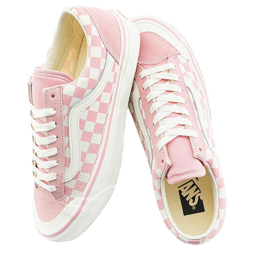 Vans Old Skool Reissue 136 Comfortable Low-Top Canvas Shoes Unisex Sneakers Pink White VN000MT6EBQ