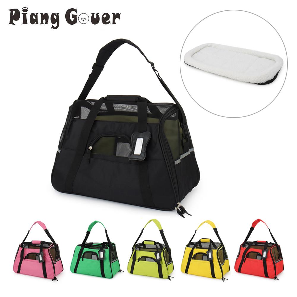 Reflective Pet Bag Portable Cat Carrier Travel Dog Shoulder Bag Pet Handbag Teddy Poodle