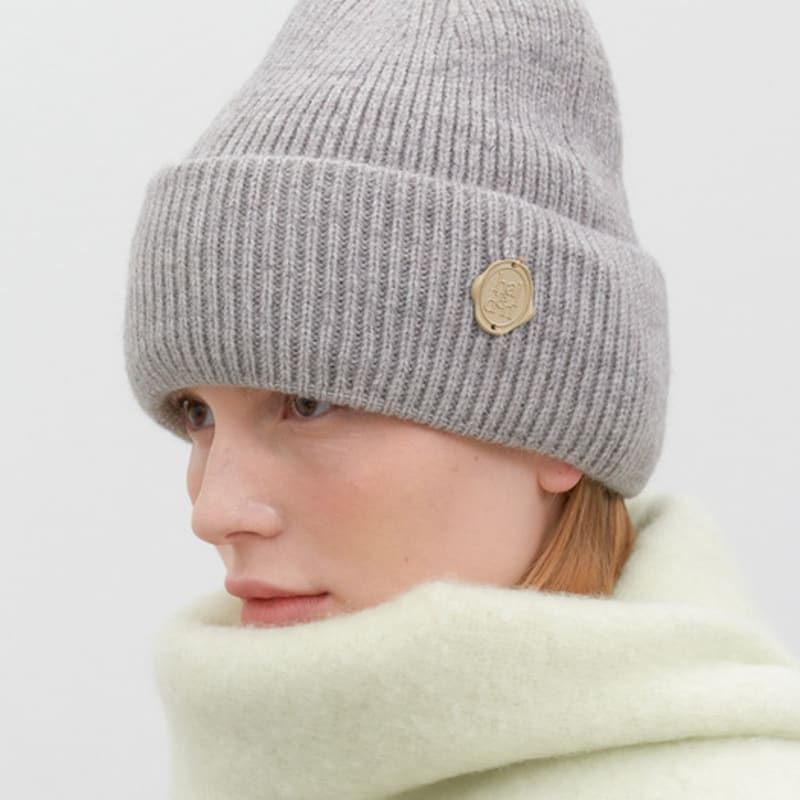 

halden шапка-бини из мягкой шерстяной вязки (C052_серый) grey