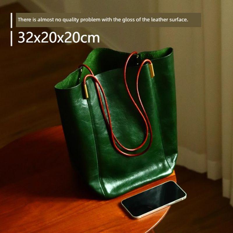 [Clearance Special Offer] First Layer Cowhide Women Bag Genuine Leather Bag Skeleton-Skin