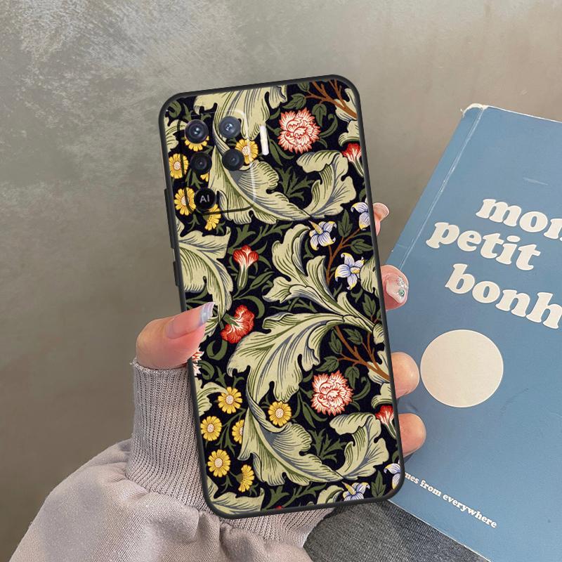 William Morris Case For Oppo A40 A60 A80 A98 A78 A18 A38 A58 A16 A76 A96 A17 A77 A74 A94 A54 A57S A15 Cover