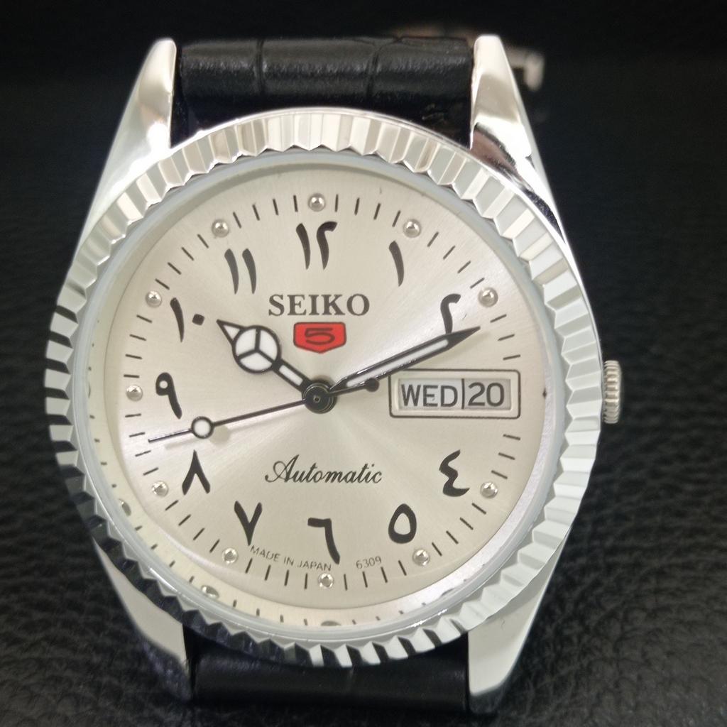 AUTOMATIC VINTAGE REFURBISHED SEIKO 5 6309A JAPAN MENS SILVER WATCH a442507-1