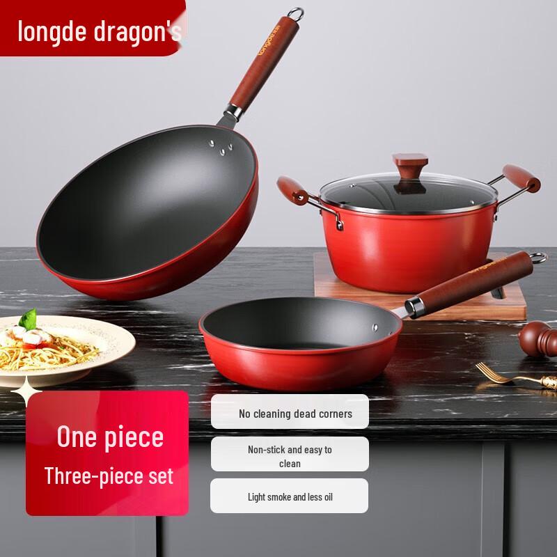 Longde Wrought Iron Non-stick Cookware Set
