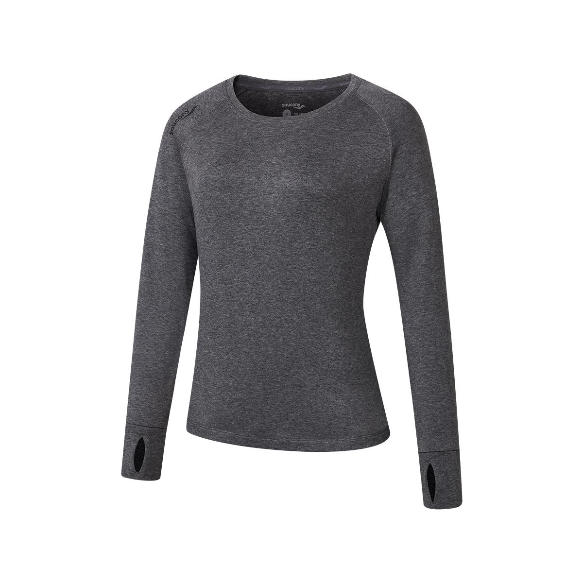 SAUCONY Удобная Мягкая Футболка-свитер с круглым вырезом с длинным рукавом Унисекс топы SA1250LT13L-BK001 L 10830₽