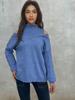 2024 Fall/Winter Women's Off-the-Shoulder Turtleneck Sweater: Sexy European-American Style, Loose-Fit Pullover Tops