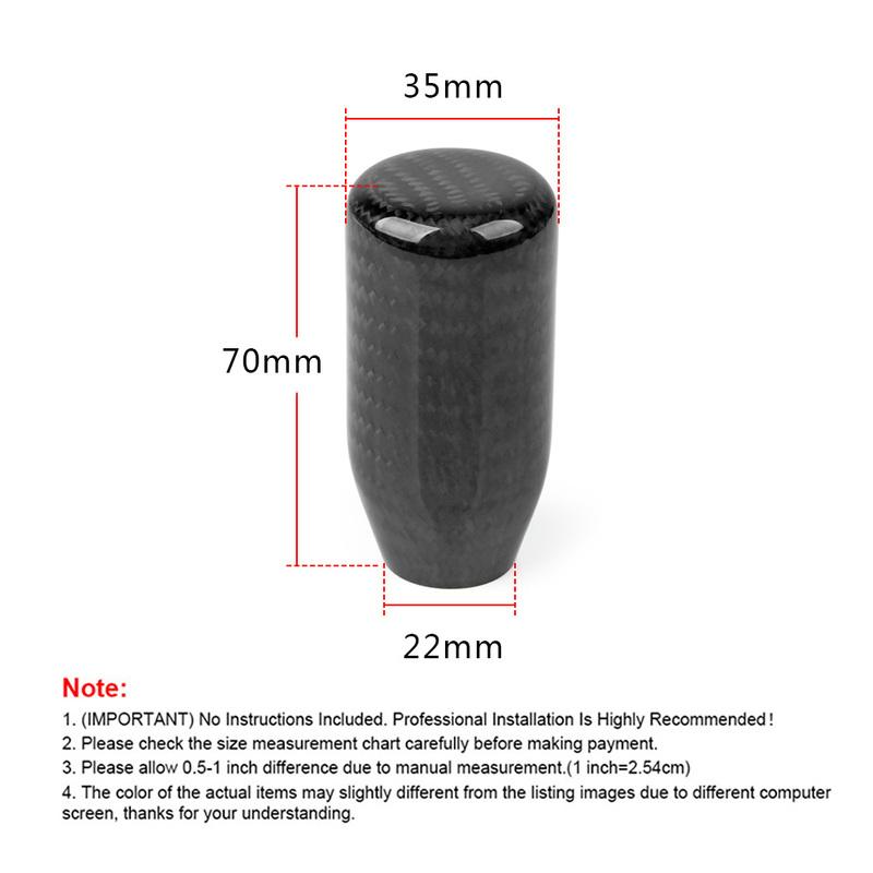 5/6 Speed Carbon Fiber Style JDM Gear Shift Knob 8MM 10MM 12MM Universal Shape Manual Transmission Shifter Lever Knob