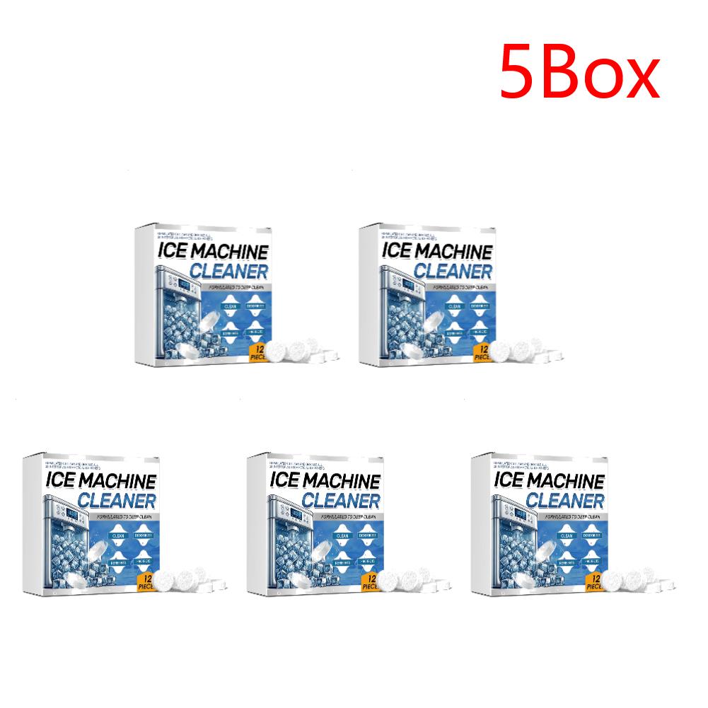 12pcs/box Effervescent Tablets Ice Machine Cleaner Descaler Cleaning Tablets for Descaling Deodorizing Dirts Stains Remover
