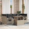 VidaXL Garden Lounge Set with Cushions 7 Pcs Light Grey Wicker 3267762