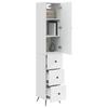 Cabinet Set 2 Pcs High Gloss White 34.5 X 34.5 X 90 Cm