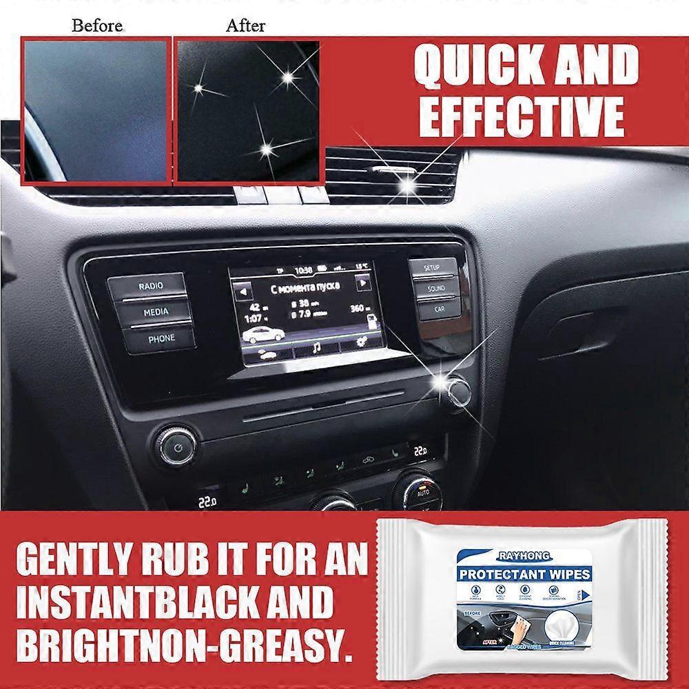 Limited time!!Rayhong Car Interior Wipes Glass Leather Interior Renovation Sofa Instrument Steering Wheel Maintenance Cleaning