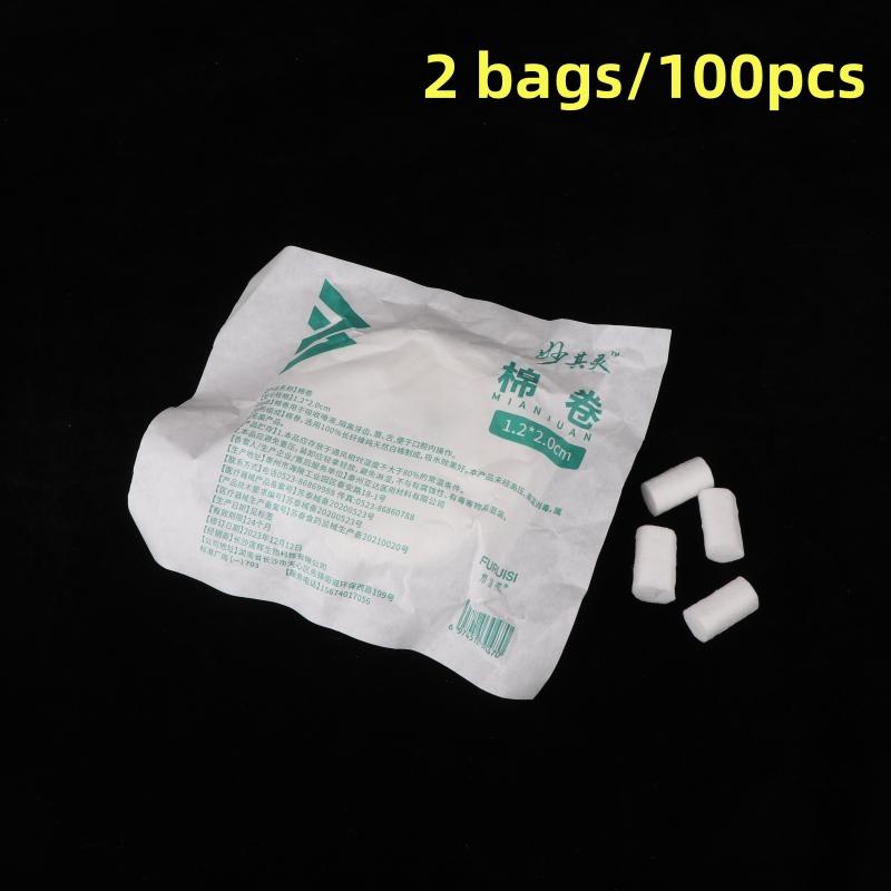 2/5Packs Nose Bleed Stopper Blood Stop Cotton Roll Dental Hemostasis Nose Blood Stop Cotton Swab For Kids Stops Bleeding Fast