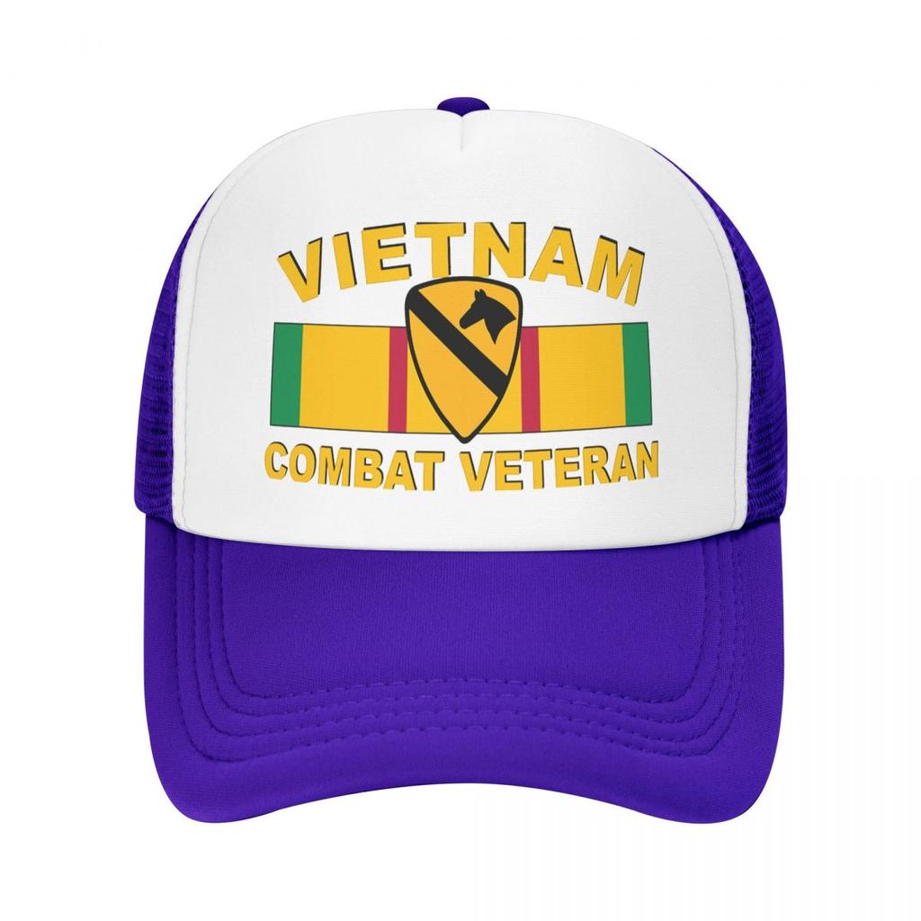 Us Army 1st Cavalry Division Vietnam Combat Veteran Outdoor Sport Cap Baseball Cap Unisex Women Adjustable Cap Fashion Summer Hat