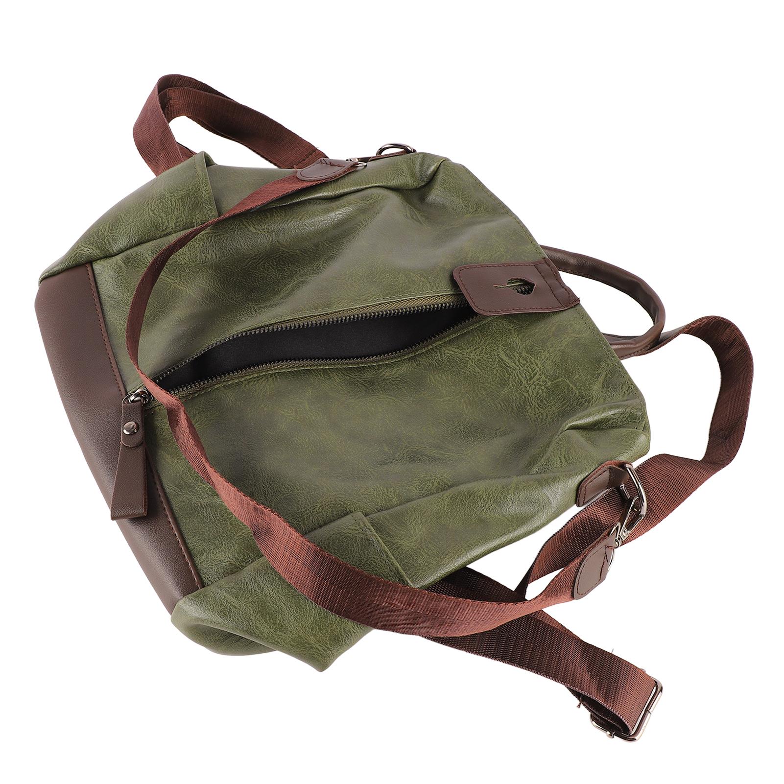 

Женский дорожный рюкзак с защитой от краж, рюкзак из ПУ кожи, женский повседневный рюкзак, рюкзак для путешествий и походов, зеленый