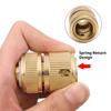 Garden Hose Quick Connector 4-Point Copper Thread Water Pipe Adapter for Drip Irrigation System Fitting Joint