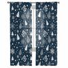 Christmas Hand Drawn Sketch Curtains For Living Room Bedroom Home Decoration Window Voile Tulle Curtain Drapes