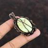 Lemon Chrysoprase Pendant Original Gemstone Jewelry Copper Wire Wrapped Pendant Handmade Pendant Copper Wire Wrapped Jewelry Gift For Women