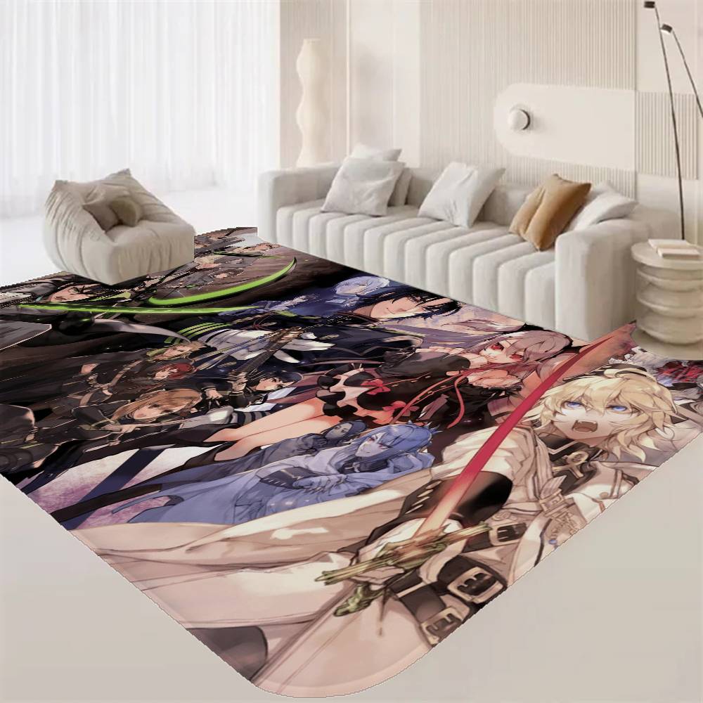 Japanese Seraph Of The End Bathroom Mat Anti-slip Absorb Water Long Strip Cushion Bedroon Mat Hotel Decor Mat