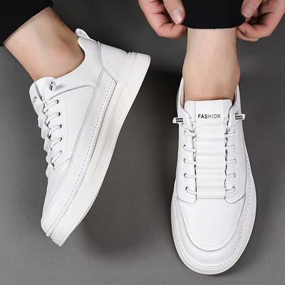Fashion Brand Men's Outdoor Comfortable Thick Soled Sports and Leisure Shoes Spring Men's Fashionable Cowhide Casual Lace Up Board Shoes
