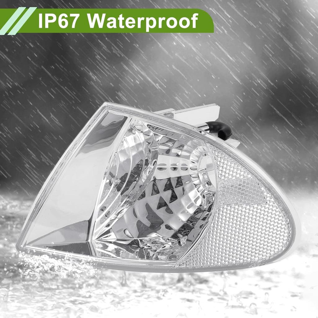Nº 63136902765 Tampa da Lanterna de Seta Lateral para BMW Série 3 1999-2001 Lente de Plástico Transparente à Prova d'Água para Lanterna de Seta Lateral Esquerda 1 Peça