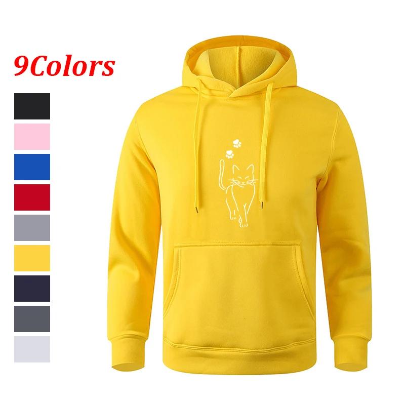 Men's Multi - Color Fashionable Printed Pocket Sports Fitness Casual Hoodie Sweatshirt Pullover