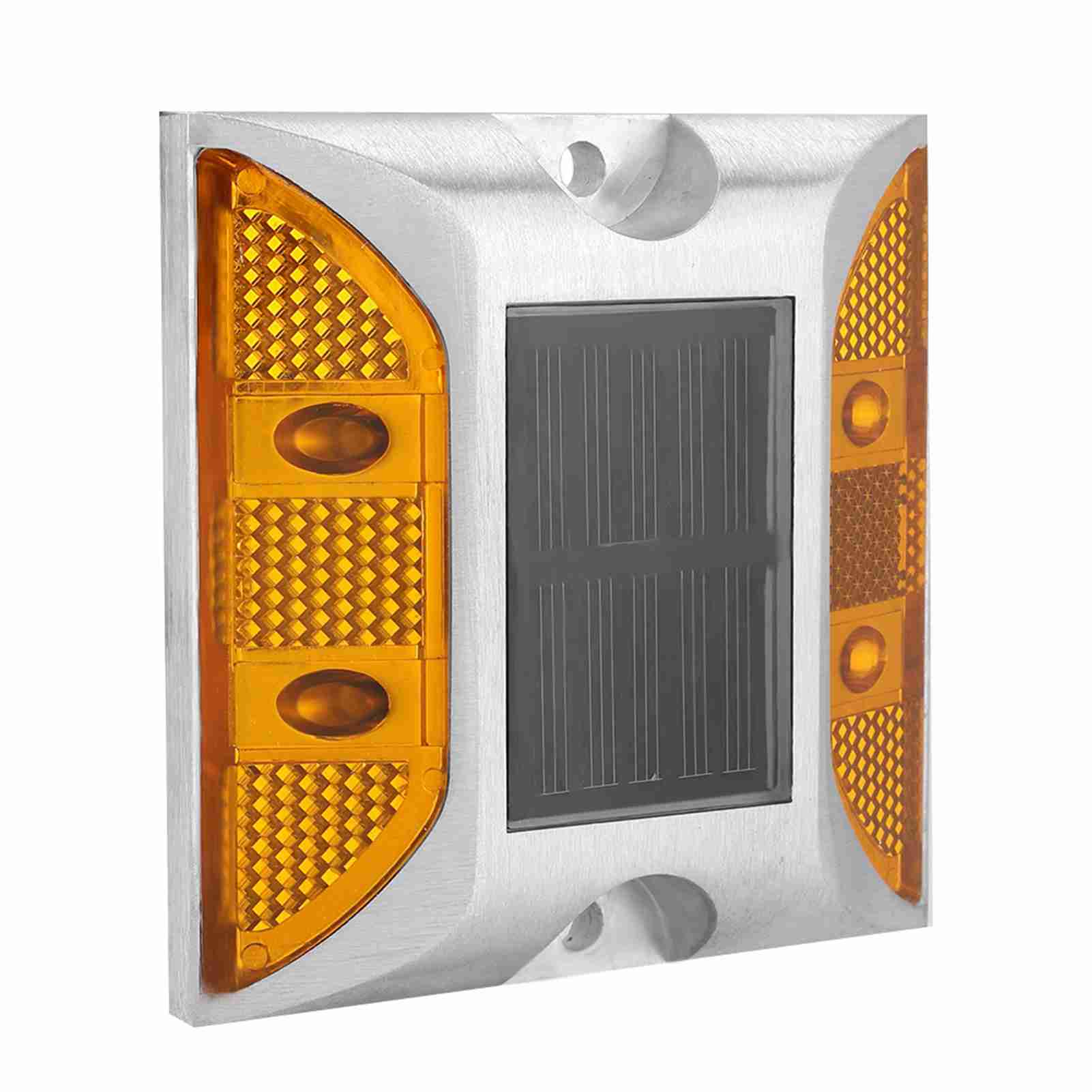 Casting Aluminum Road Stud Light Outdoor Solar Powered Lamp for Pathway Road LED Road Stud Road Stud Light Solar Road Stud Light YELLOW