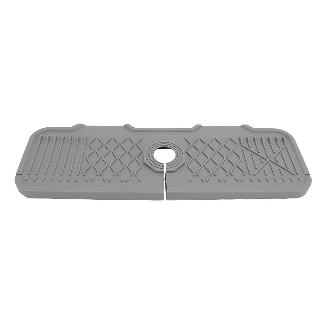Silicone Sink Mat Faucet Drip Guard Pad Non Slip Draining Soap Sponge Holder for Kitchen Bathroom