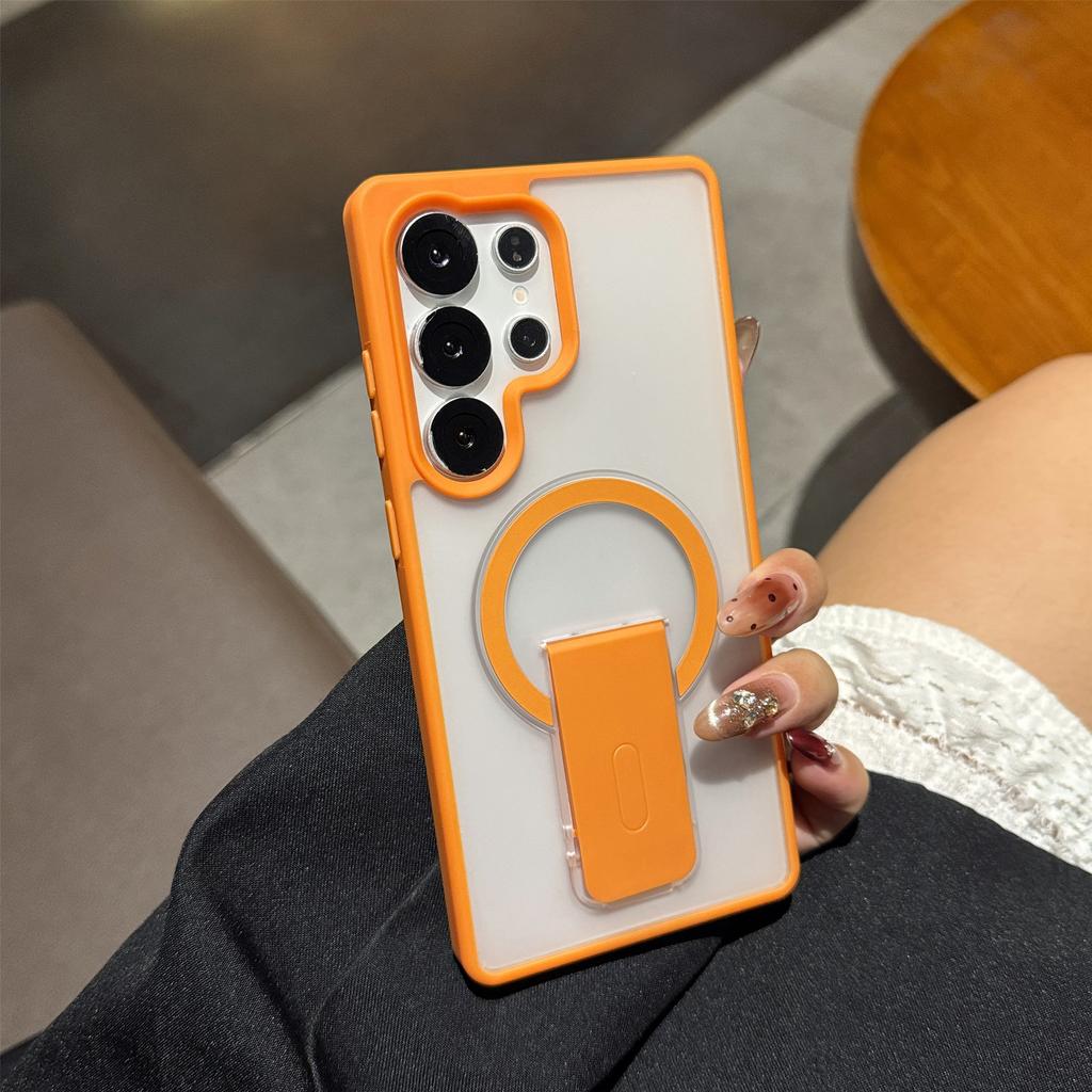 The New Model Is Suitable for Samsung S26ultra Anti-drop Mobile Phone Case S25 Invisible Bracket, Transparent S24 All-inclusive Protective Case.