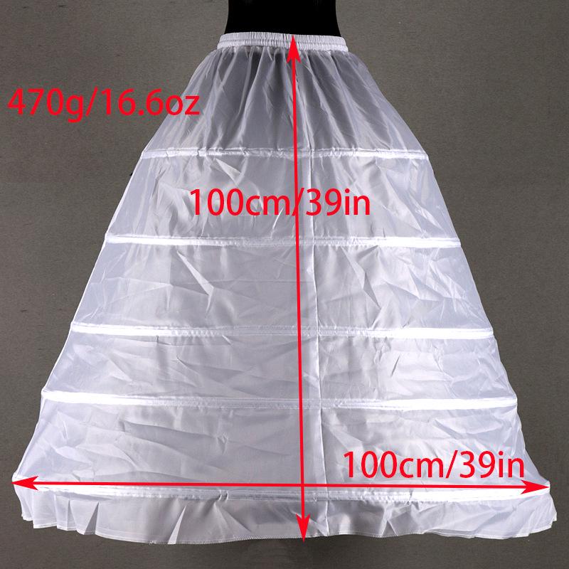 Adjustable Three-Ring Bridal Petticoat Crinoline Slip for European & American Wedding Dresses