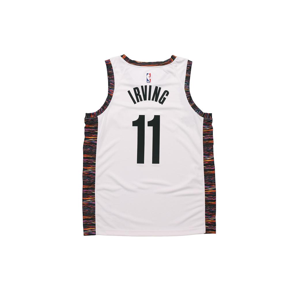 Nike NBA City Edition Jersey, SW Fan Version, 2019-2020 Season, Brooklyn Nets, Kyrie Irving #11, Loose Fit Men Jersey White AV4622-102