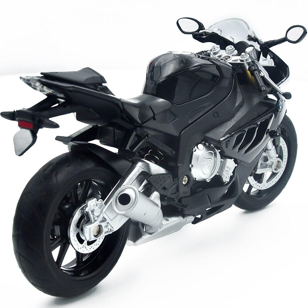 1/12 Závodní motocykly Simulace Slitina Model motocyklu s helmou Zvuk a světlo Sbírka Dětské hračky
