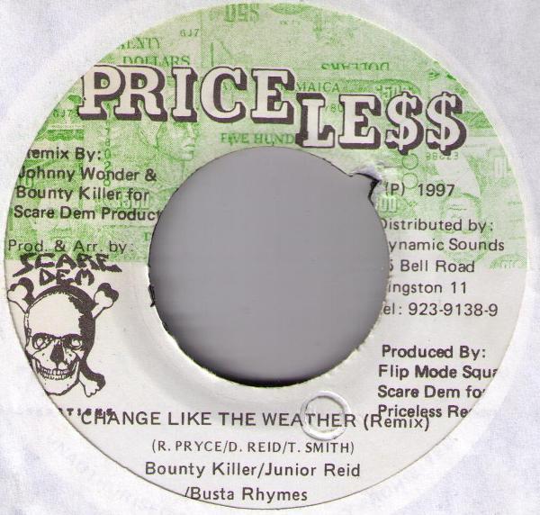 

7-дюймовая пластинка BOUNTY KILLER JUNIOR REID BUSTA Change Like The Weather Remix NONE Цена Менее 1997 Ямайка Регги Ска Даб Б/у