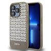Fodral Dkny Läder Mönstrat Metallogo Magsafe För Iphone 15 Pro, Brun/Brown