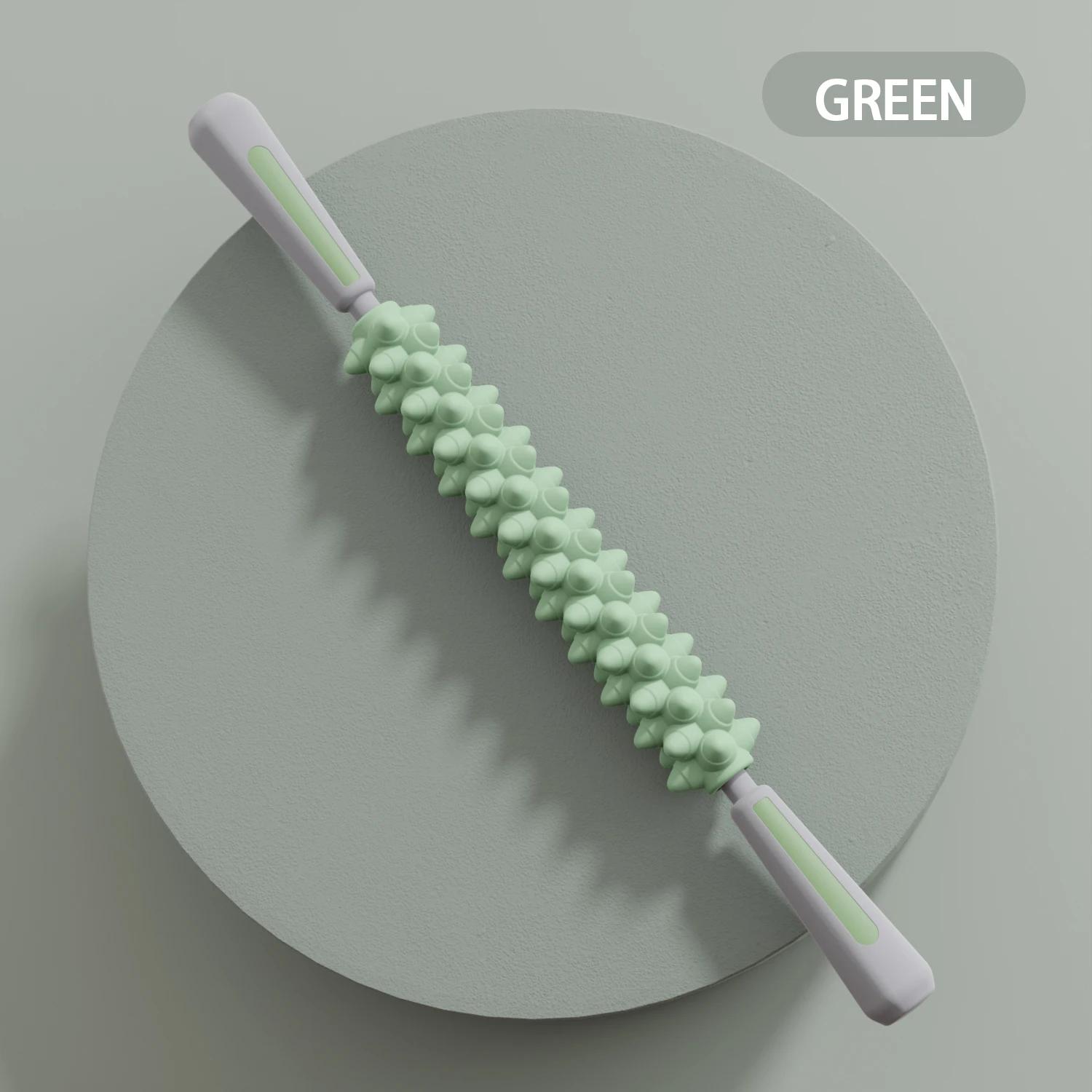 

Массажная палка Йога Фитнес Зубы волка Мышцы Массажная палка Икры Бедра Четырехглавая мышца Рука Предплечье Релаксация Артефакт Ролик 48cm зелёный