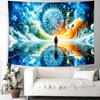 Delur Time Travel Tapestry Galaxy Meditation Universe Starry Sky Wall Hanging Tapestry Milky Way Outer Space Abstract Psychedeli