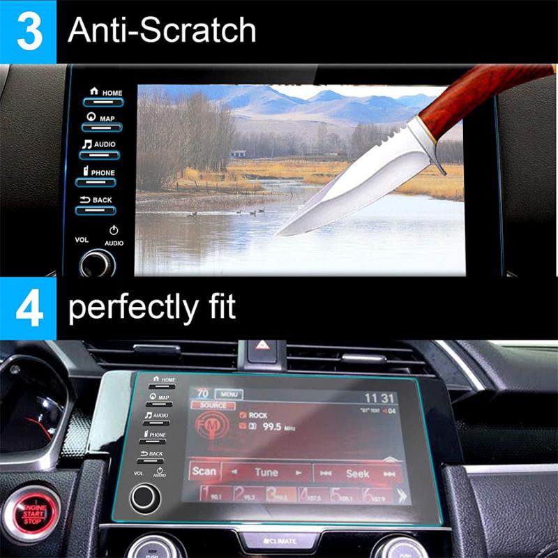 Für Honda Civic 7" 5 Tasten Navigationsdisplay Gehärtetes Glas Displayschutzfolie