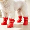 4Pcs Pet Rain Boots Dog Walking Shoes for Hardfloors Snowy Day Rainy Weather S